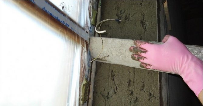 Зашпатлевывание откосов