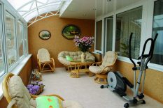 Плетеный гарнитур для балкона