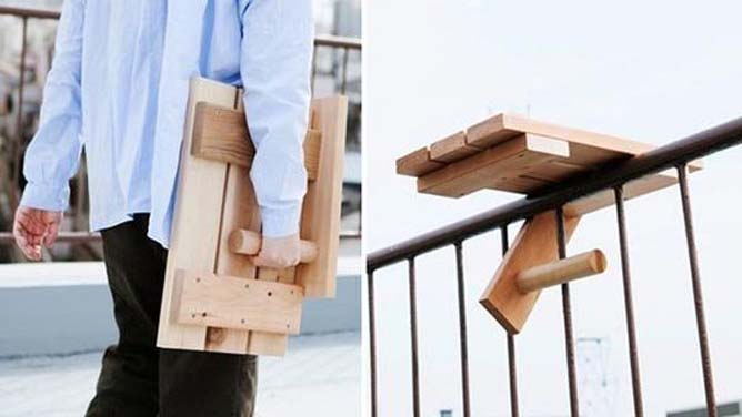 Деревянный складной столик