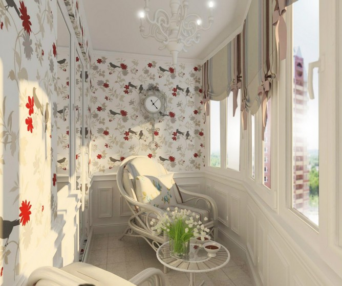 Пример интерьера балкона